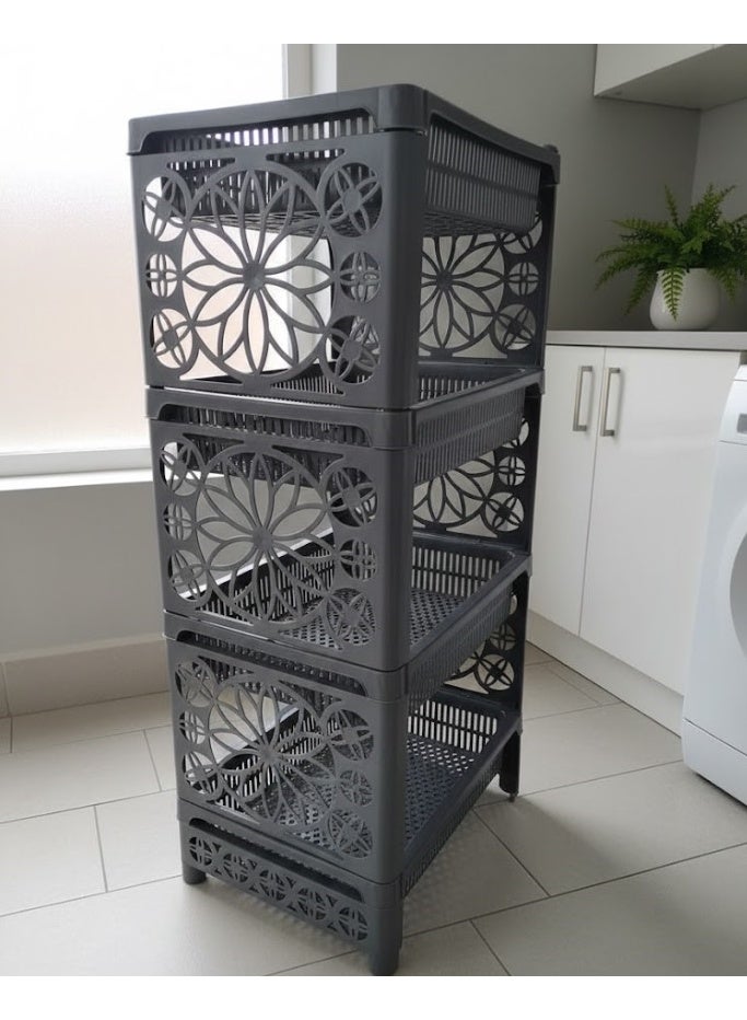 FAVELA Kitchen and bathroom organizer with 5 shelves - multi-purpose - foldable - 29.5 x 44 x 109.5 cm - Image 3